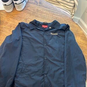 Supreme Gonz logo navy coaches jacket